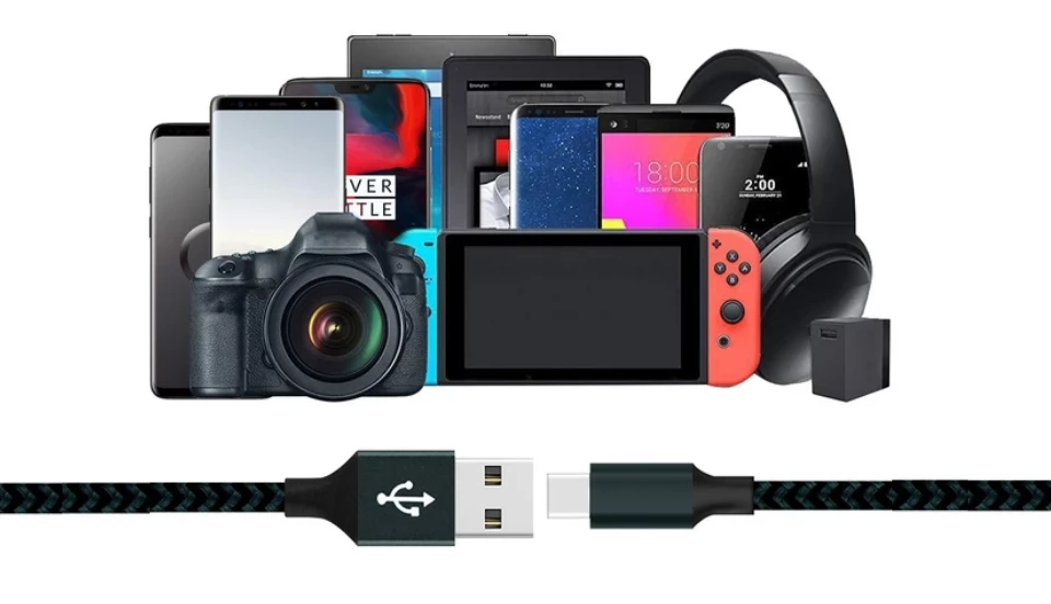 Нейлоновый неспутывающийся плетеный универсальный USB-кабель типа C 3 в 1