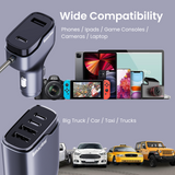 Imazing IMSC05 car charger front side charger&back seat charger total 102W charging