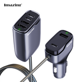 Imazing IMSC05 car charger front side charger&back seat charger total 102W charging