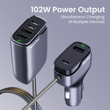 Imazing IMSC05 car charger front side charger&back seat charger total 102W charging