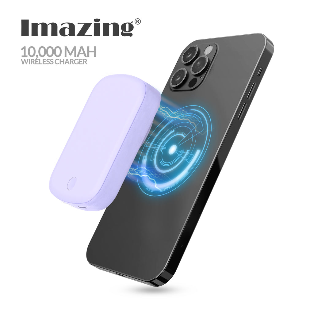 Imazing E33B magnetischer Akku, Powerbank-Akku, kabelloses Laden, 10.000 mAh, max. 15 W