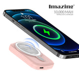 Imazing E33B magnetischer Akku, Powerbank-Akku, kabelloses Laden, 10.000 mAh, max. 15 W