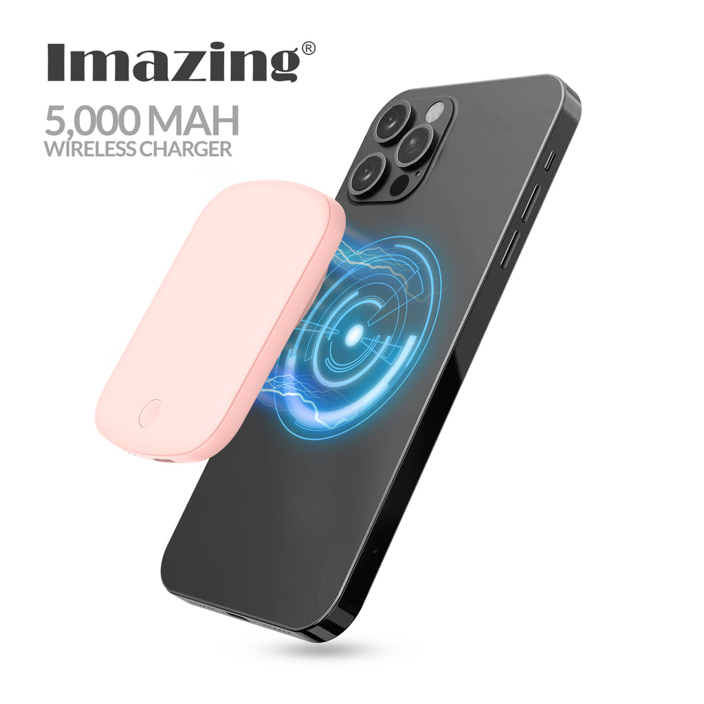 Imazing E33A magnetischer Akku, Powerbank-Akku, kabelloses Laden, 5000 mAh, max. 15 W