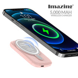 Imazing E33A magnetischer Akku, Powerbank-Akku, kabelloses Laden, 5000 mAh, max. 15 W