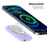 Imazing E33B magnetischer Akku, Powerbank-Akku, kabelloses Laden, 10.000 mAh, max. 15 W