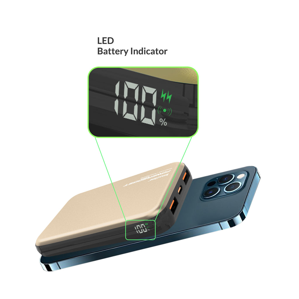 Imazing IS12 magnetischer Akku, Powerbank-Akku, kabelloses Laden, 10.000 mAh, max. 15 W
