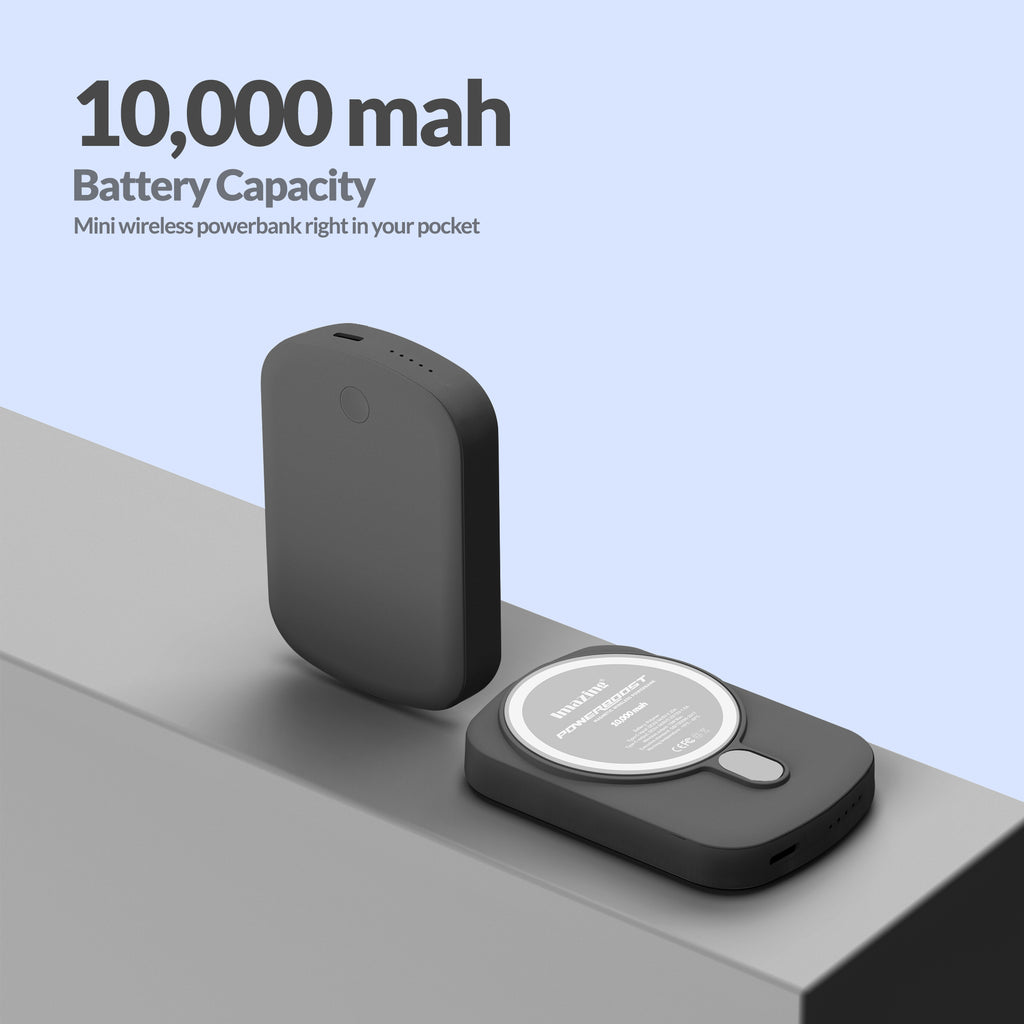 Imazing E33B magnetischer Akku, Powerbank-Akku, kabelloses Laden, 10.000 mAh, max. 15 W