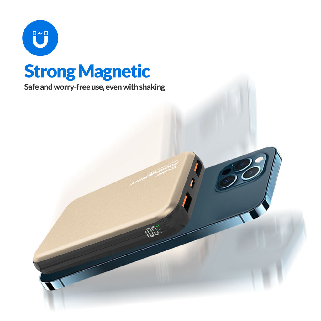 Imazing IS12 magnetischer Akku, Powerbank-Akku, kabelloses Laden, 10.000 mAh, max. 15 W