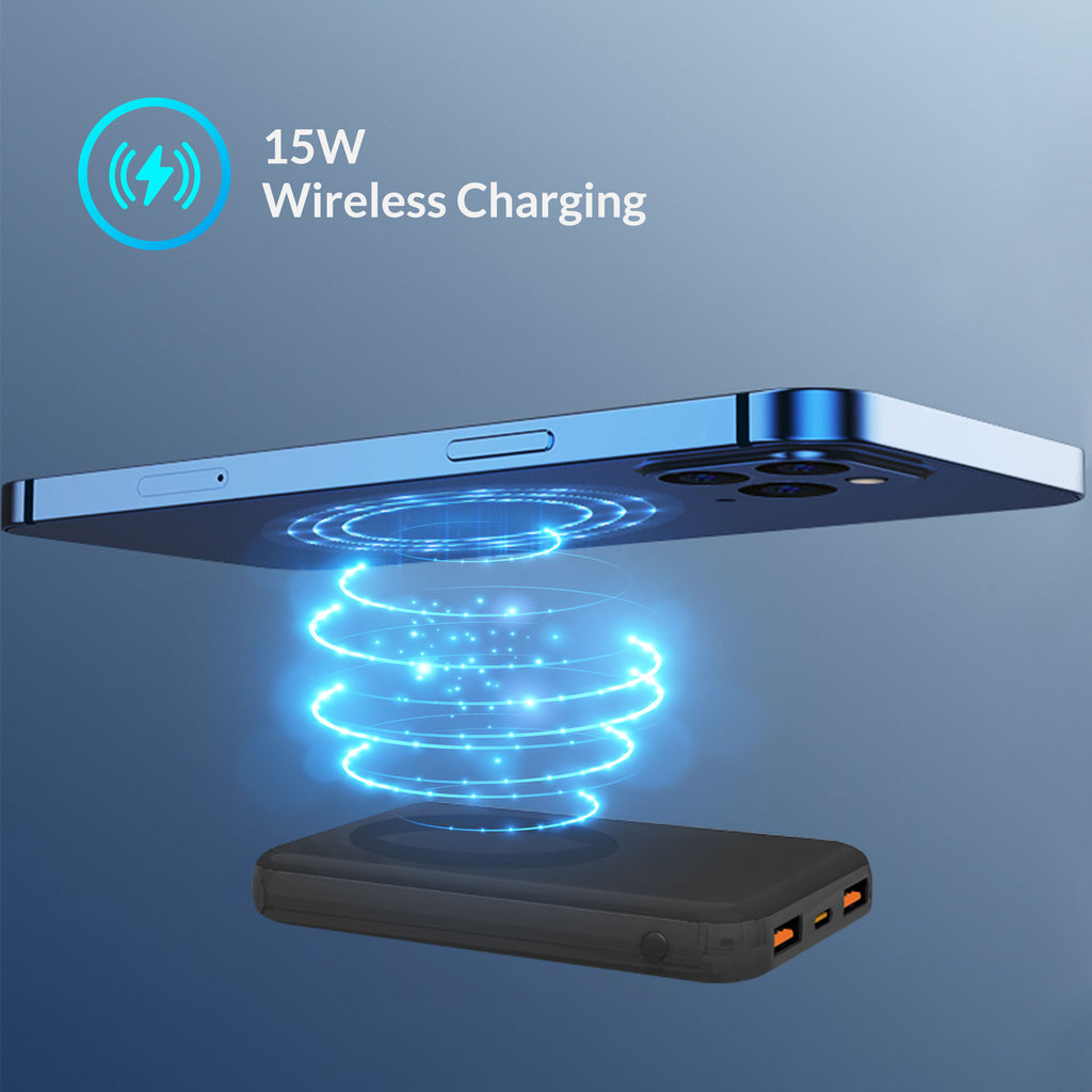 Imazing IS12 magnetischer Akku, Powerbank-Akku, kabelloses Laden, 10.000 mAh, max. 15 W