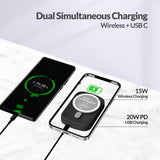 Imazing E33B magnetischer Akku, Powerbank-Akku, kabelloses Laden, 10.000 mAh, max. 15 W