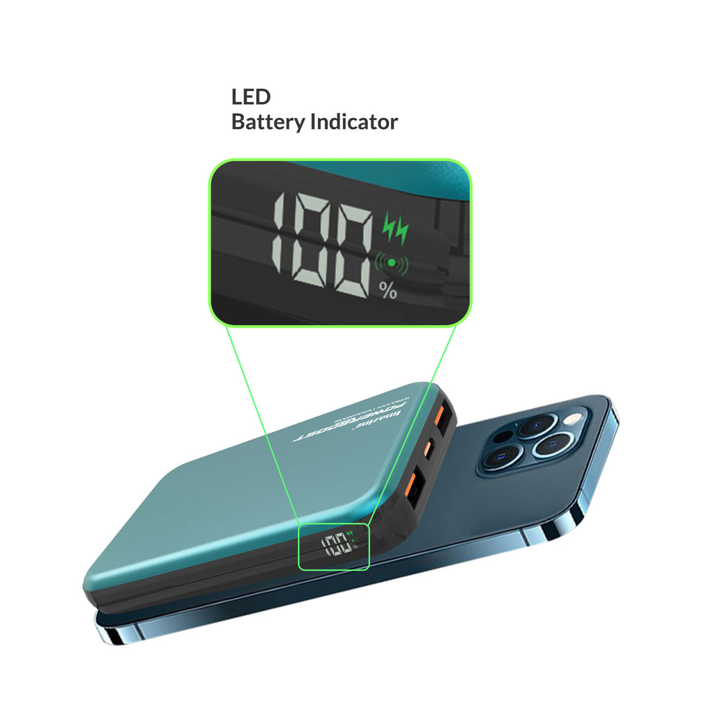 Imazing IS12 magnetischer Akku, Powerbank-Akku, kabelloses Laden, 10.000 mAh, max. 15 W