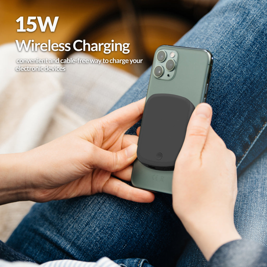 Imazing E33B magnetischer Akku, Powerbank-Akku, kabelloses Laden, 10.000 mAh, max. 15 W