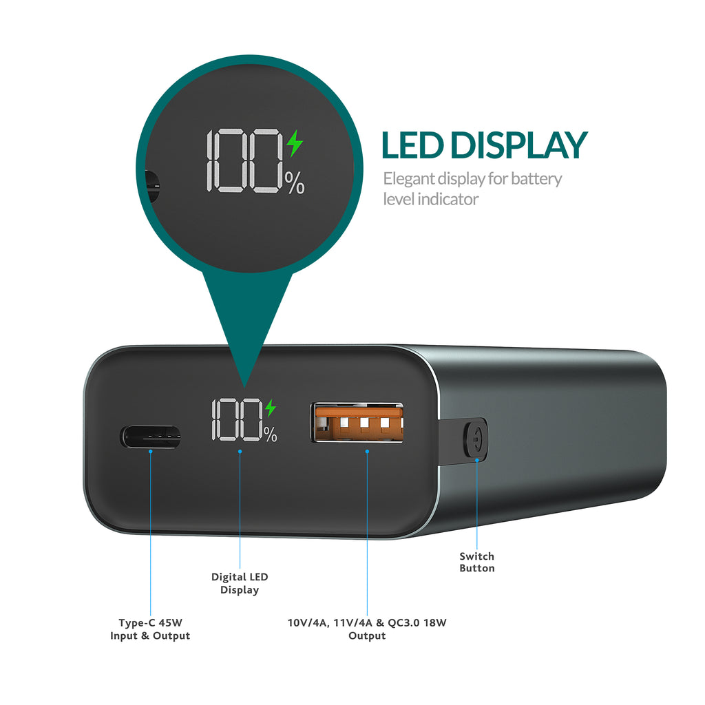 Imazing PD45 Batterie-Powerbank-Akkupack 10000 mAh