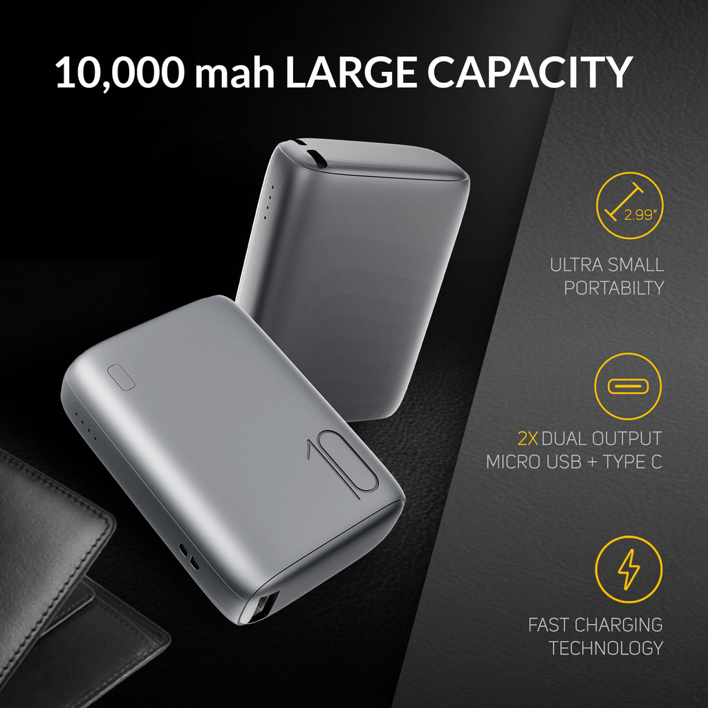 Imazing IMIN10KPD Akku-Powerbank-Akku, 10.000 mAh, max. 15 W