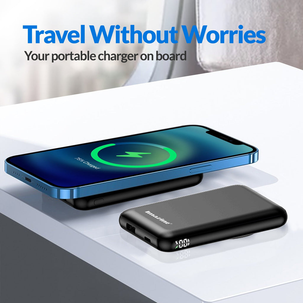 Imazing CK106 magnetischer Akku, Powerbank-Akku, kabelloses Laden, 12.000 mAh, max. 15 W