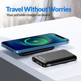 Imazing CK106 magnetischer Akku, Powerbank-Akku, kabelloses Laden, 12.000 mAh, max. 15 W