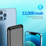 Imazing CK106 magnetischer Akku, Powerbank-Akku, kabelloses Laden, 12.000 mAh, max. 15 W