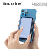 Imazing CK106 magnetischer Akku, Powerbank-Akku, kabelloses Laden, 12.000 mAh, max. 15 W