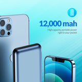 Imazing CK106 magnetischer Akku, Powerbank-Akku, kabelloses Laden, 12.000 mAh, max. 15 W
